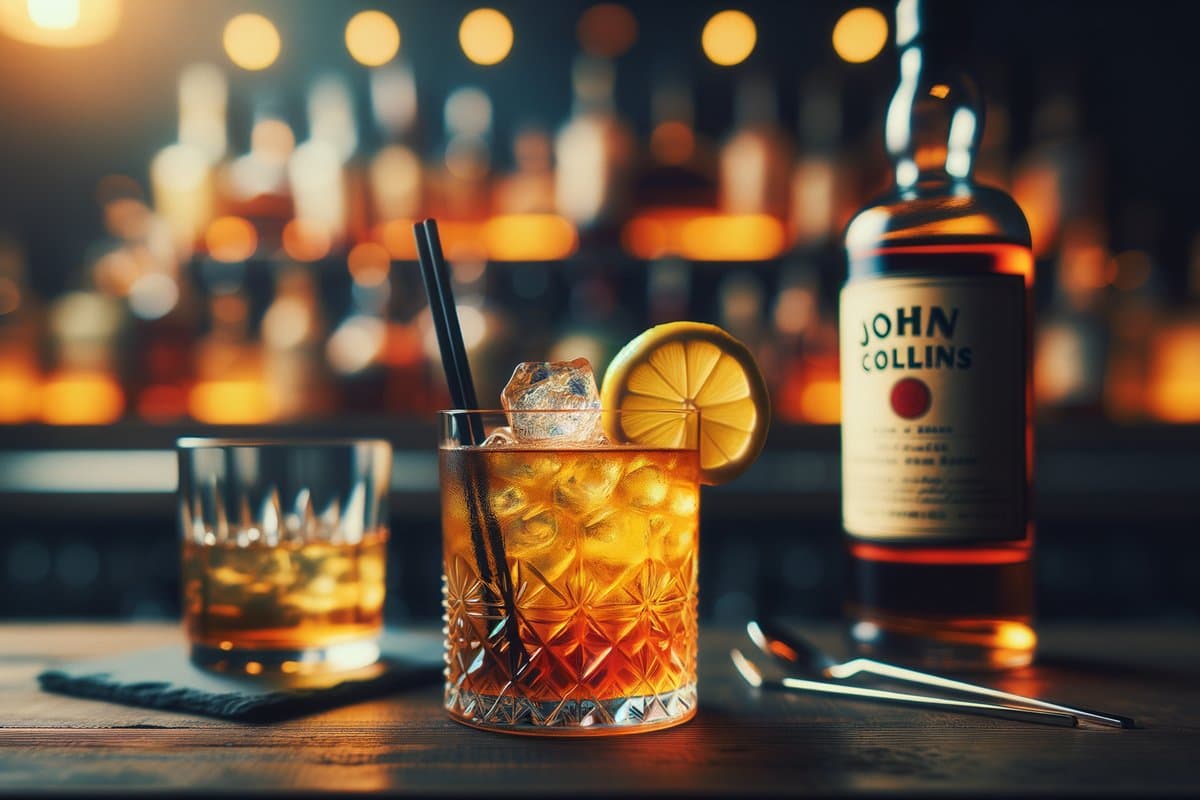 John Collins cocktail - whiskey-based served in Collins glass