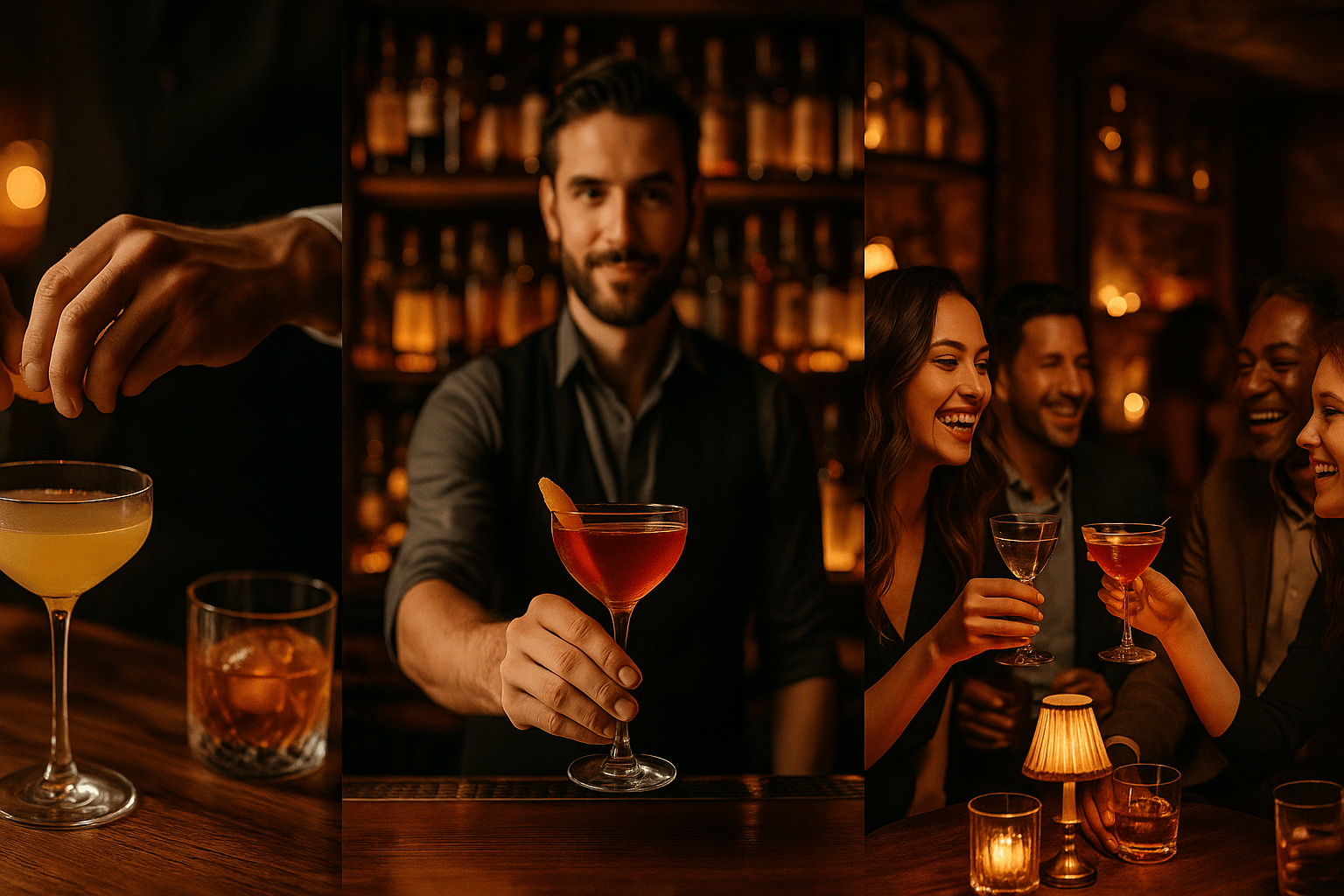 Premium bar awards and recognition with trophy and medals