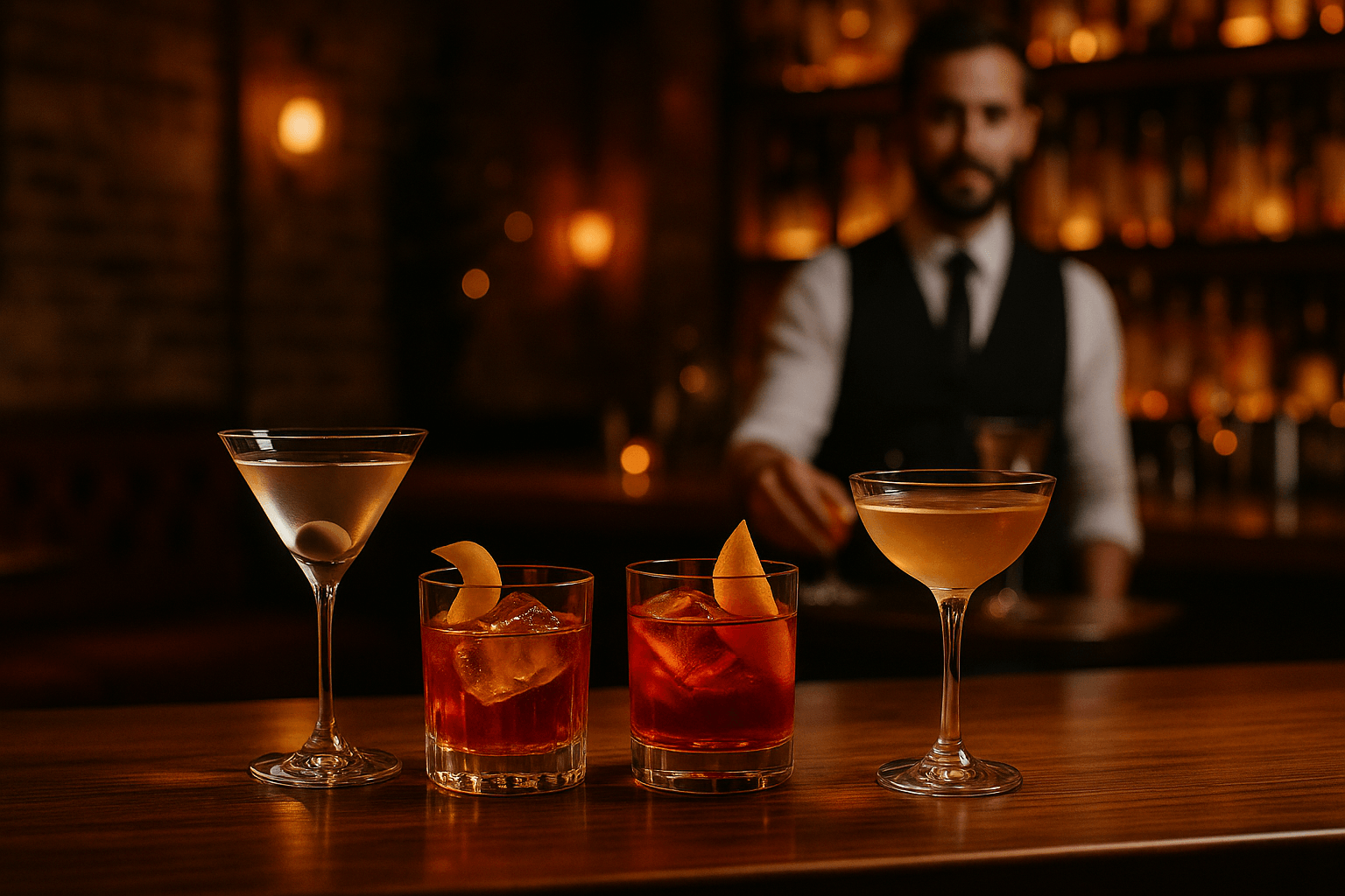 Classic cocktails and mixology ingredients