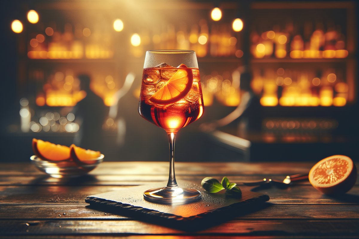 Aperol Spritz cocktail - aperitif-based served in a glass