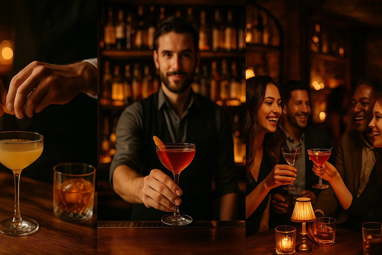 Site navigation map showing cocktails and bars directory structure