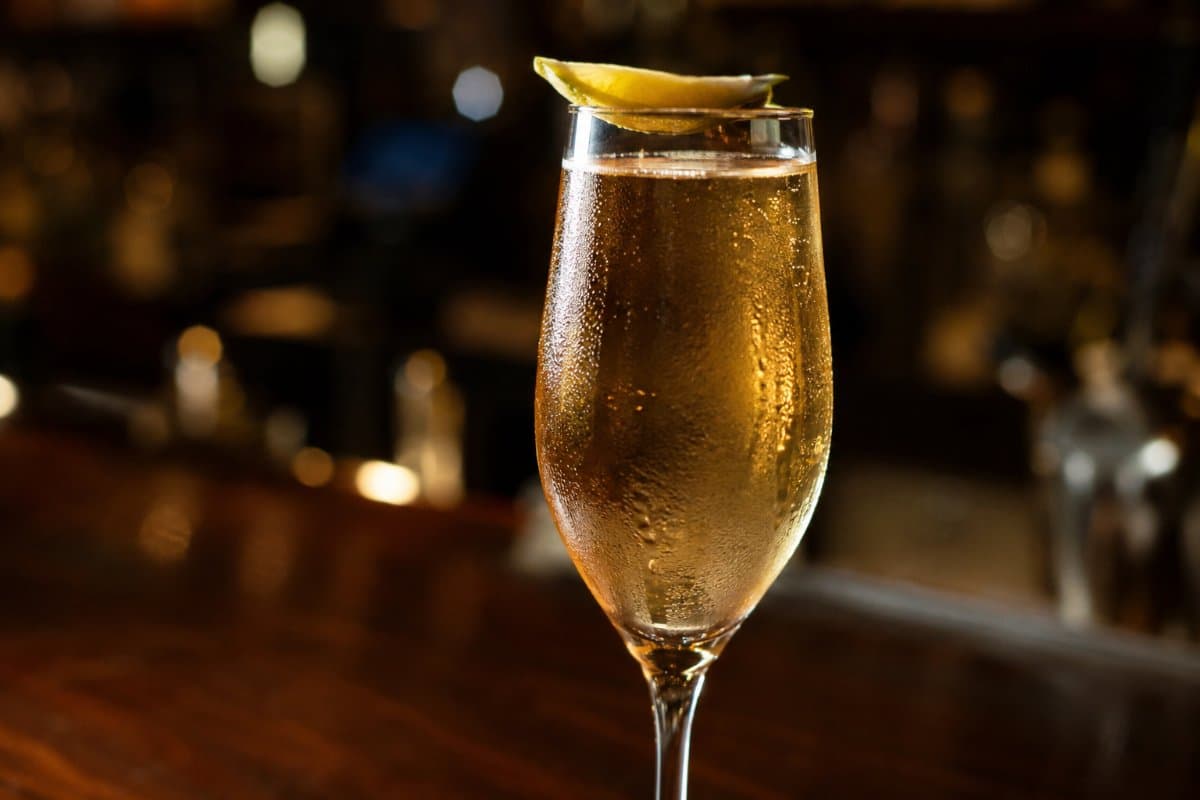 Air Mail cocktail - rum-based served in a glass with garnish