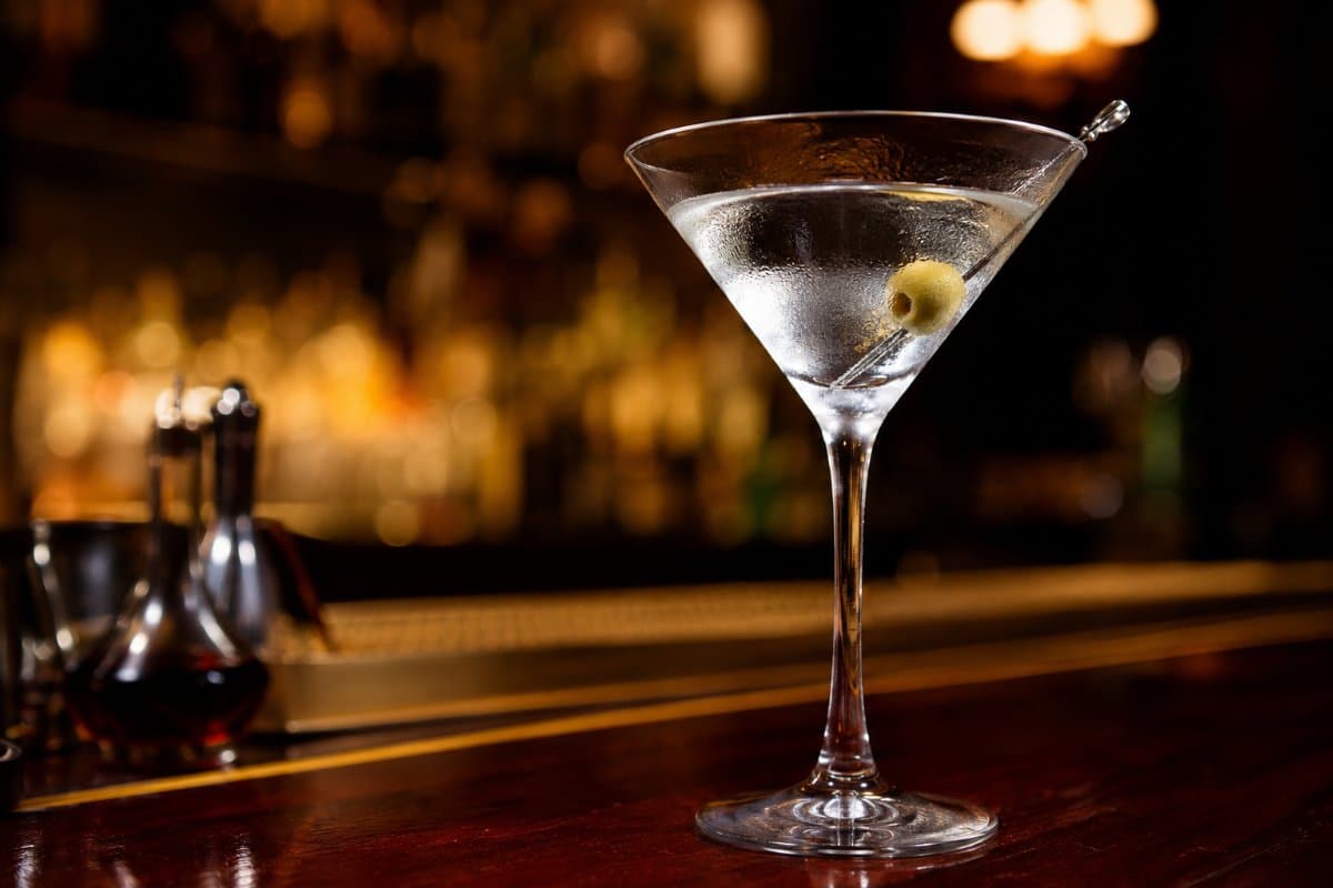 Casino cocktail - gin-based served in a glass with garnish