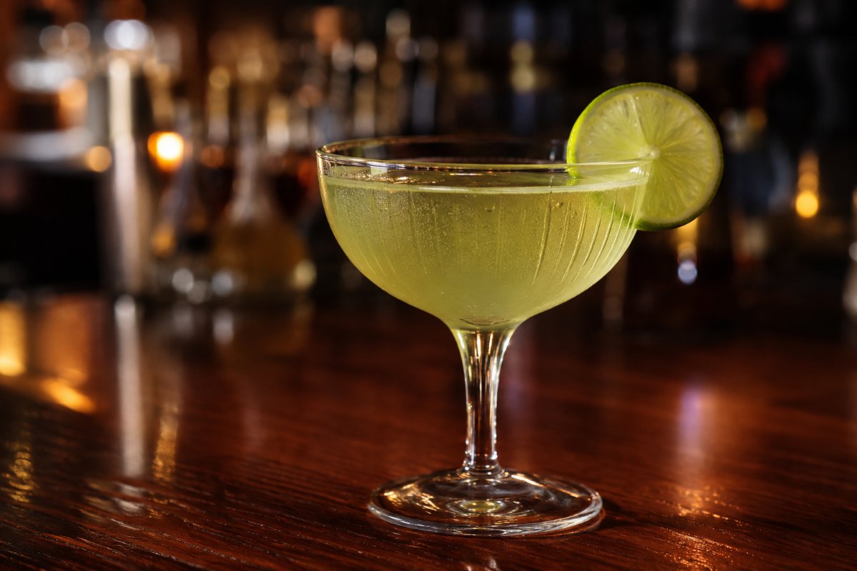 Last Word cocktail - gin-based served in a glass with garnish