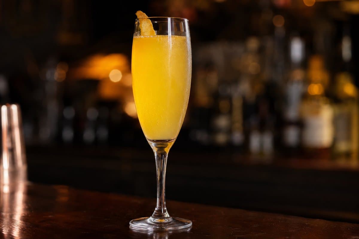 Mimosa cocktail - other-based served in a glass with garnish