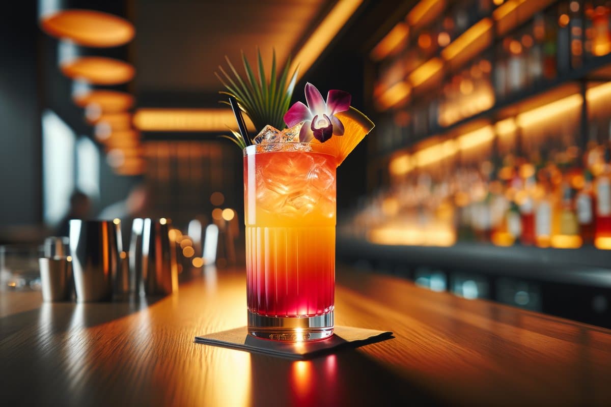 Sex on the Beach cocktail - vodka-based served in Highball glass