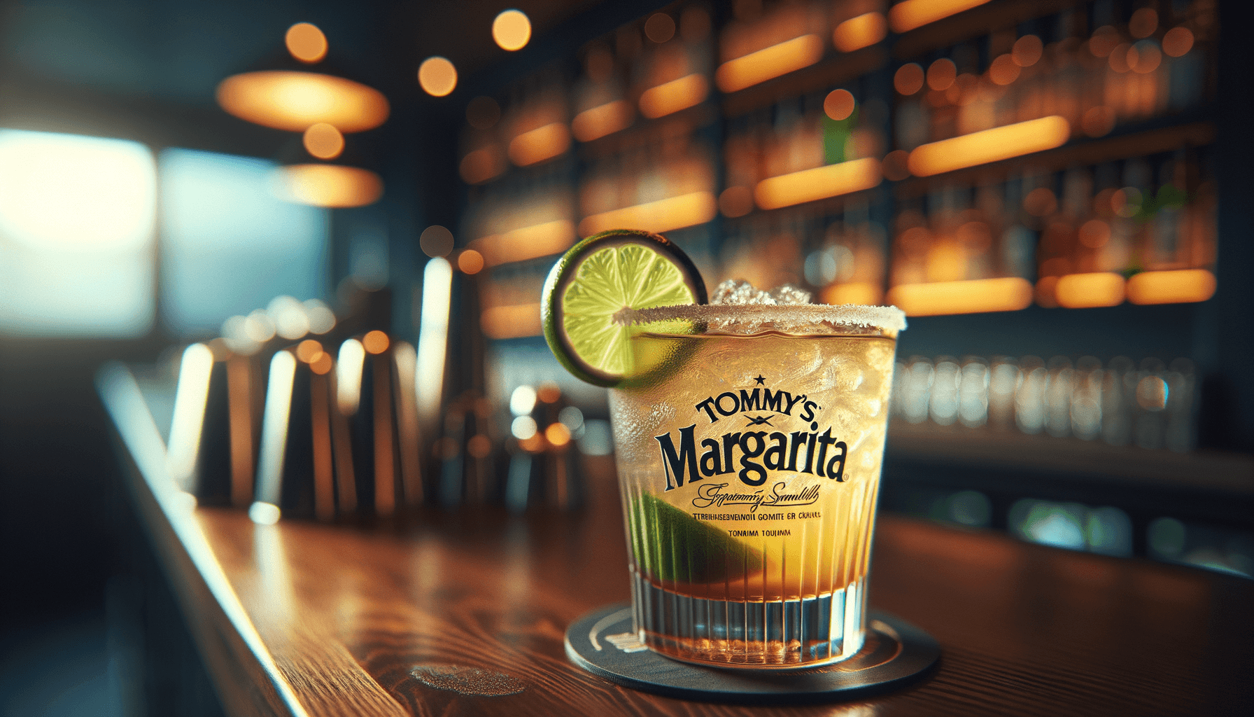Tommy's Margarita cocktail - tequila-based served in rocks glass with lime wheel