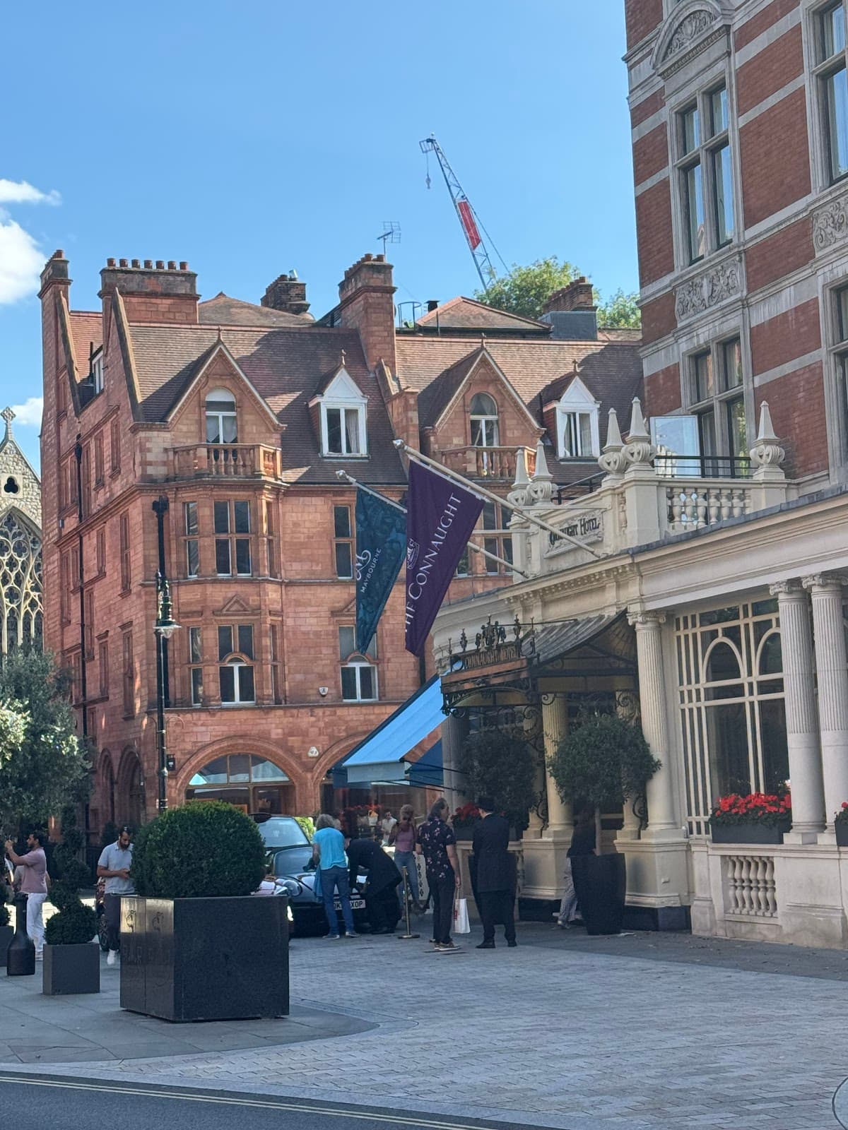 The Connaught Hotel exterior, Carlos Place Mayfair London — home of The Connaught Bar in London